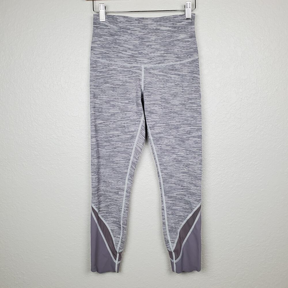 Lululemon Leggings Size 4? Womens Wunder Under Crop Scallop High Rise Roll Down‎